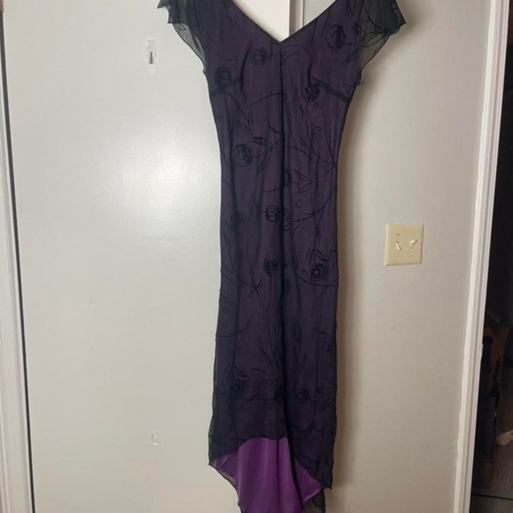 purple and black vintage 90s whimsygoth fairycore dress